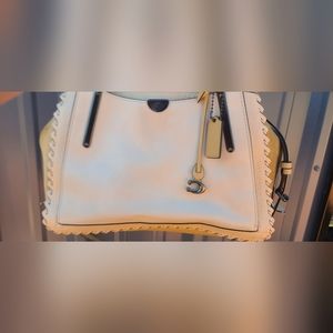 A1992-89613 Coach Dreamer 27in Colorblock with Whipstitch Suede and leather